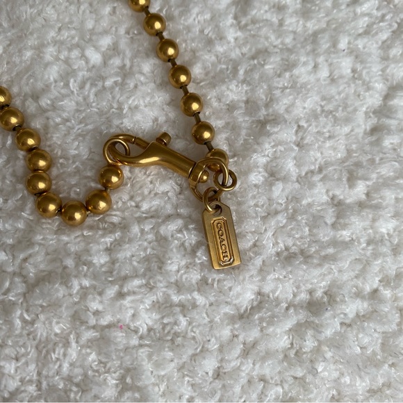 Coach Gold/Teal Pendant (New) - Picture 2 of 6